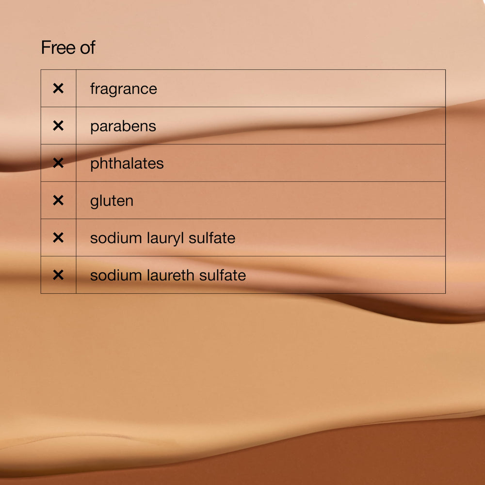 Fragrance-free label indicating gentle daily wear