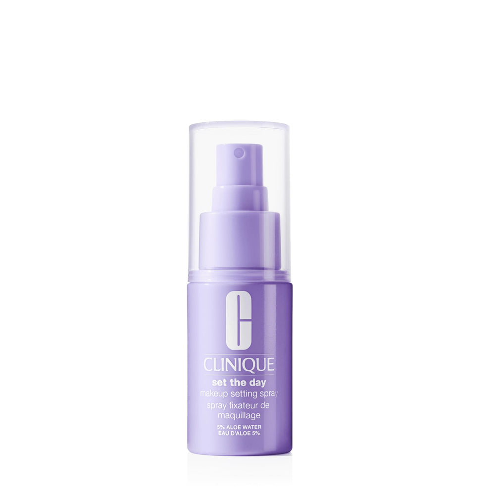 Clinique Set fijador de maquillaje con agua de aloe, pulverización suave para hidratación
