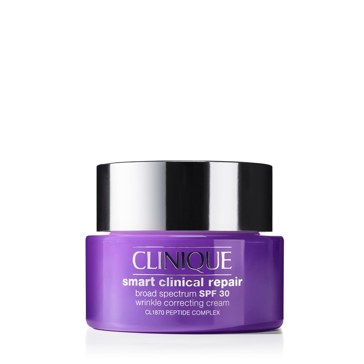 Clinique Smart Clinical Repair SPF30 tube close-up showing daily anti-aging protection.