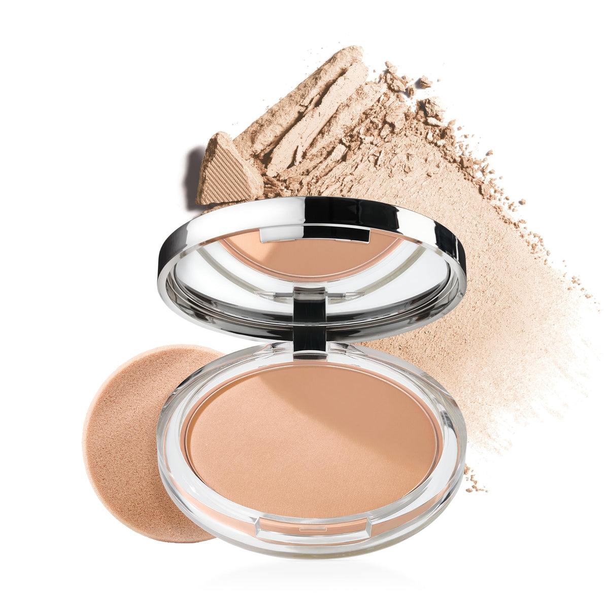 Clinique Stay-Matte Sheer pressed powder compact for oil control and touch-ups.