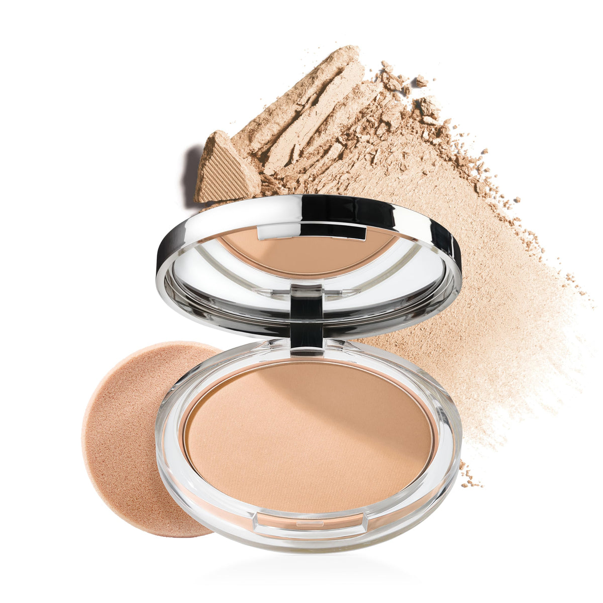 Clinique Stay-Matte Sheer Powder compact for portable shine control.
