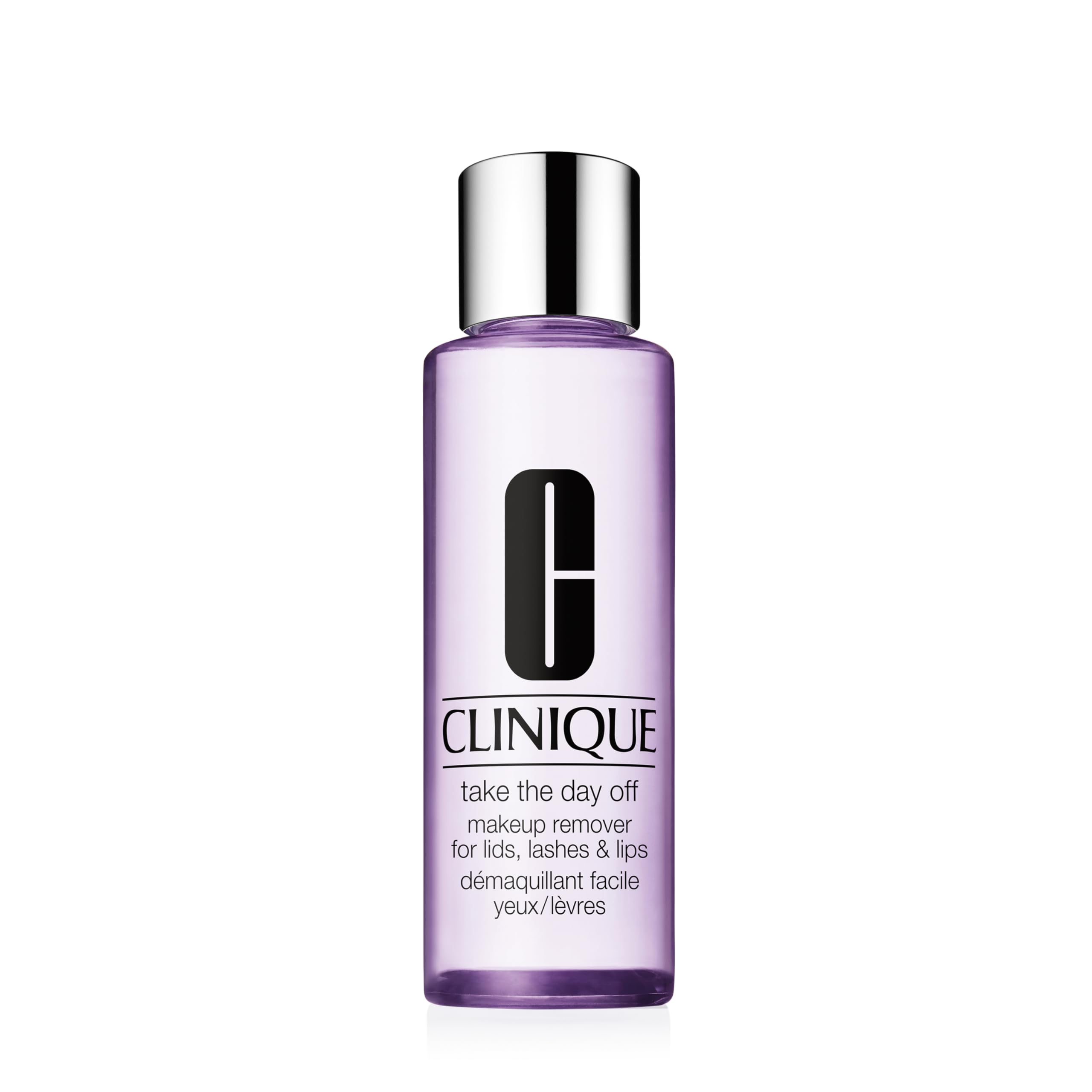 Clinique Take The Day Off remover bottle with pour for easy makeup removal