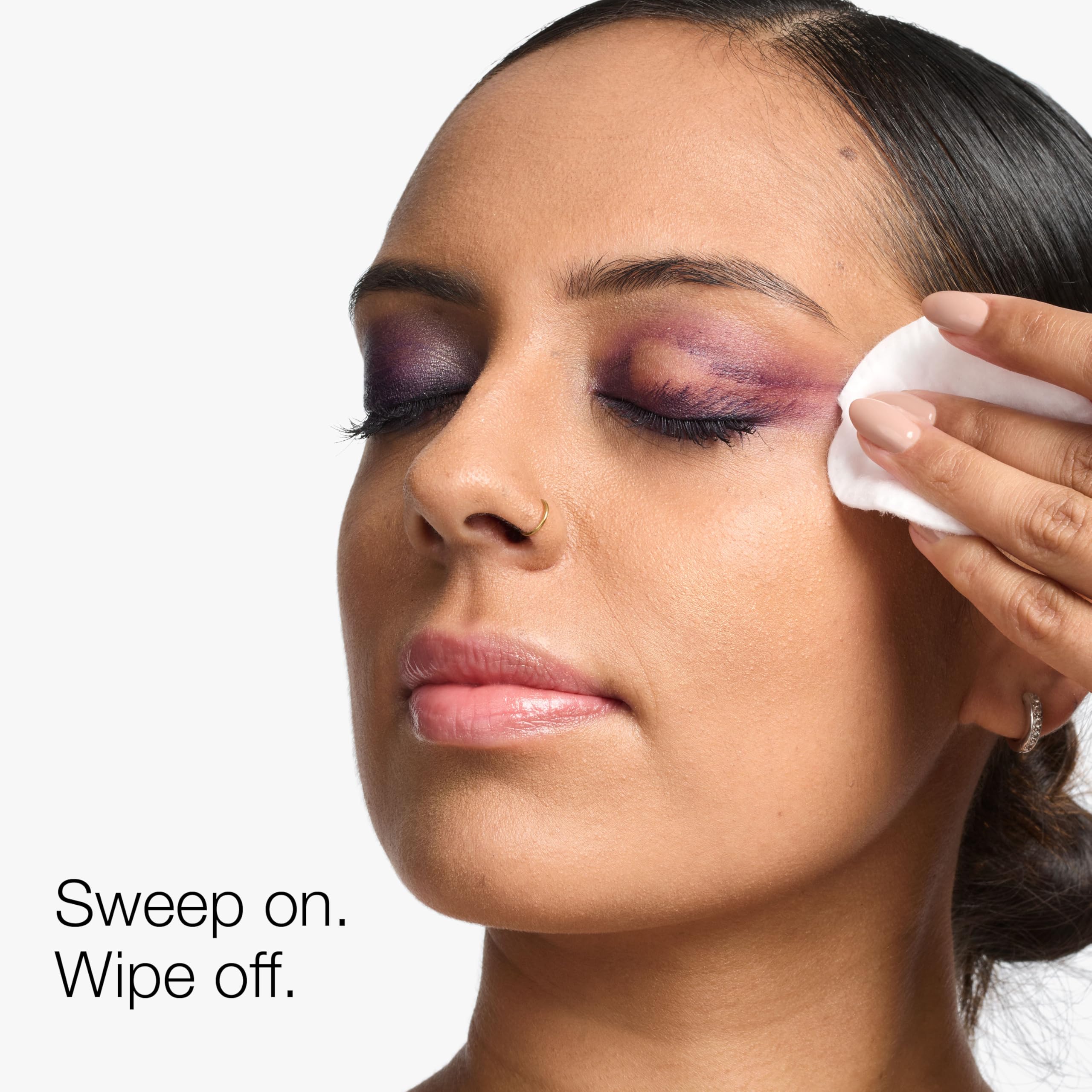 Waterproof mascara removal demonstrates gentle, effective makeup lift by Clinique Take The Day Off