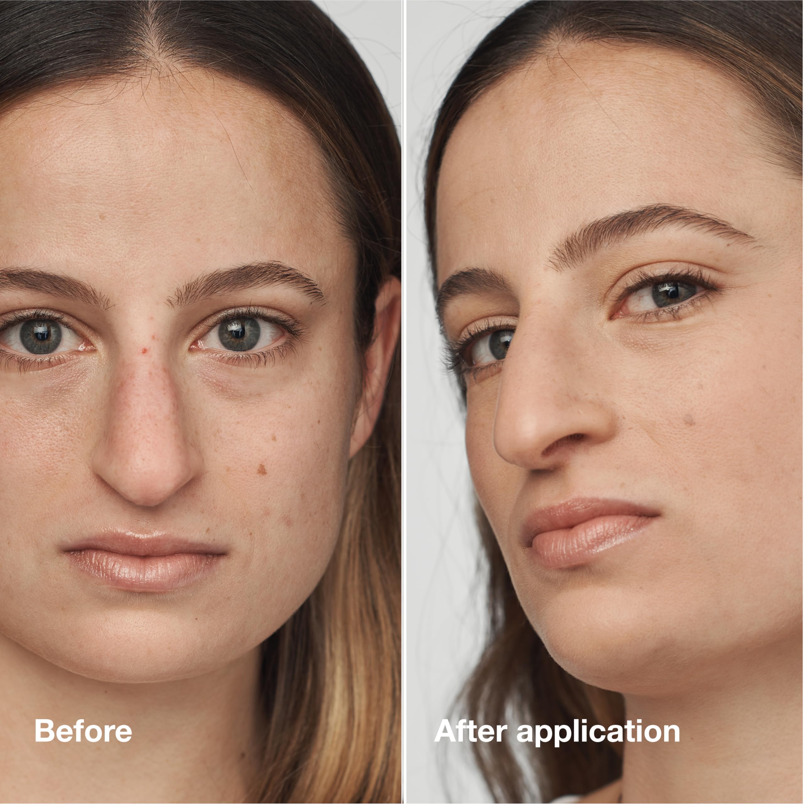 Clinique three-serum technology graphic highlights UP302, vitamin C, and acids.