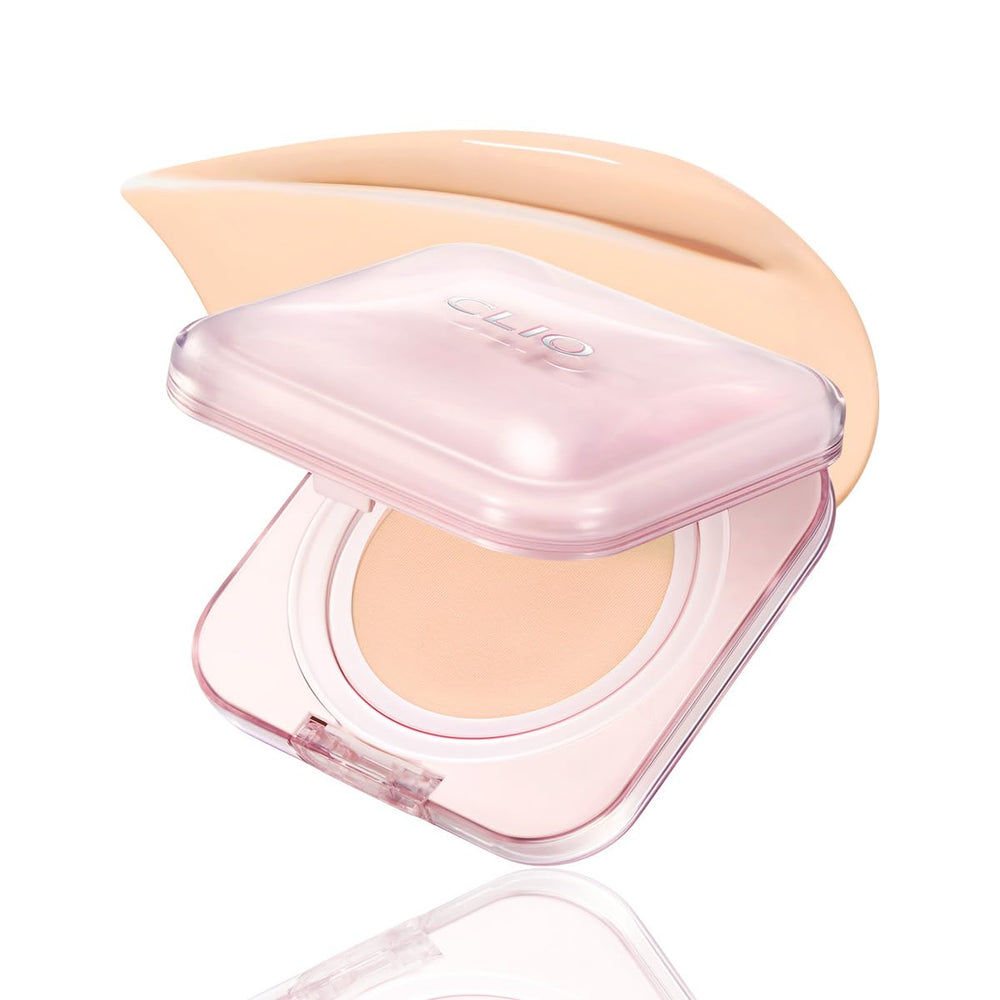 CLIO Kill Cover Mesh Glow bottle shows dewy, natural finish.