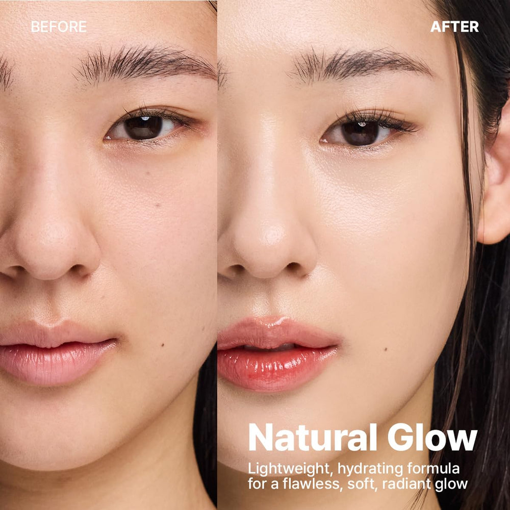 CLIO Kill Cover Mesh Glow swatch reveals skin-like glow and hydration.