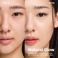 CLIO Kill Cover Mesh Glow swatch reveals skin-like glow and hydration.
