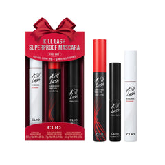CLIO Kill Lash Superproof mascara 001 long curling wand for defined lashes.