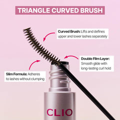 CLIO Kill Lash Superproof resistente al agua para un acabado duradero.