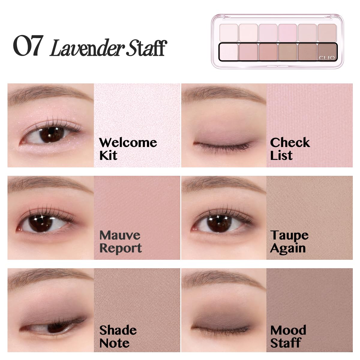 CLIO Pro Eye Palette Air is a portable compact ideal for on-the-go touch-ups
