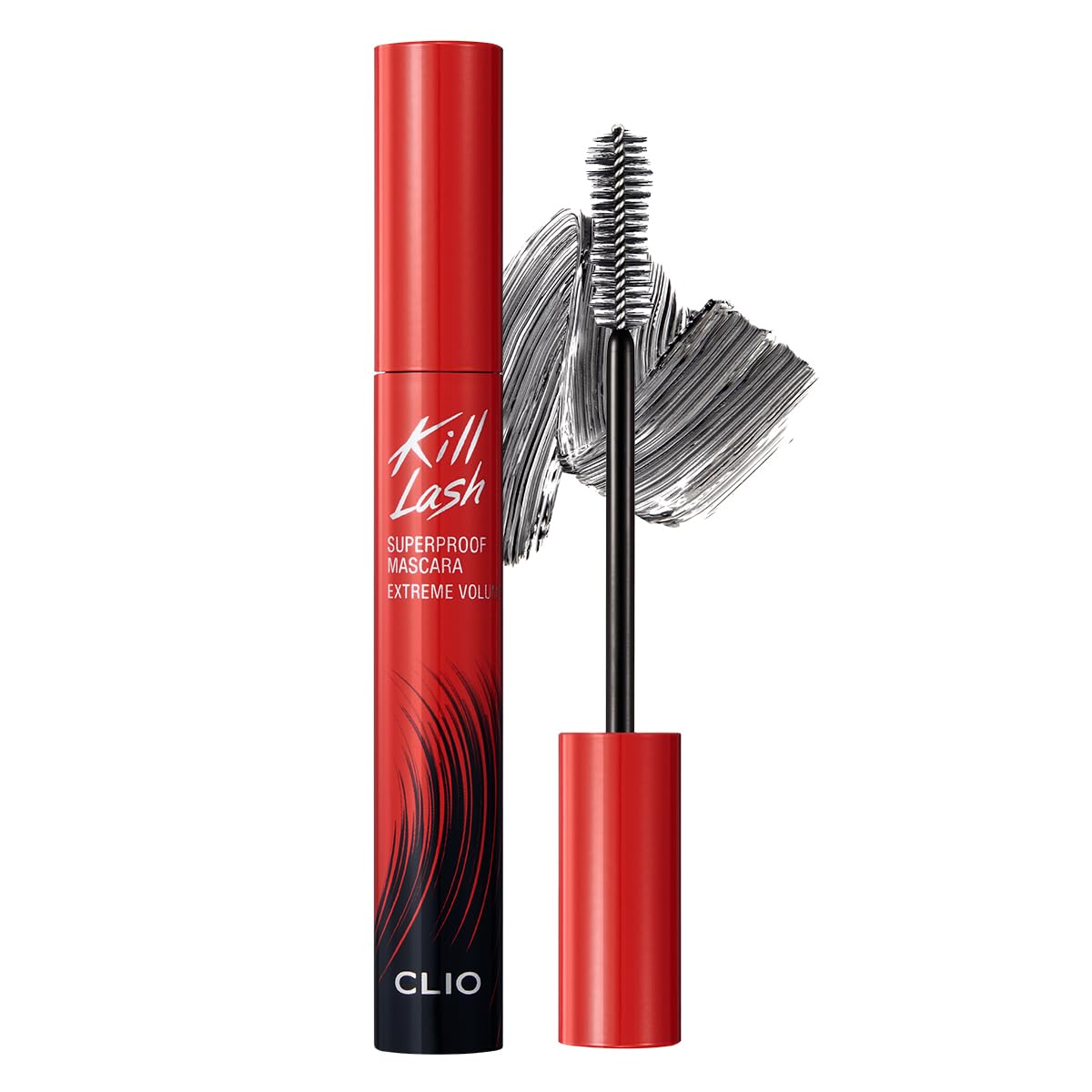 CLIO PROFESSIONAL Kill Lash Superproof, aplicador forma cacahuete para volumen uniforme.