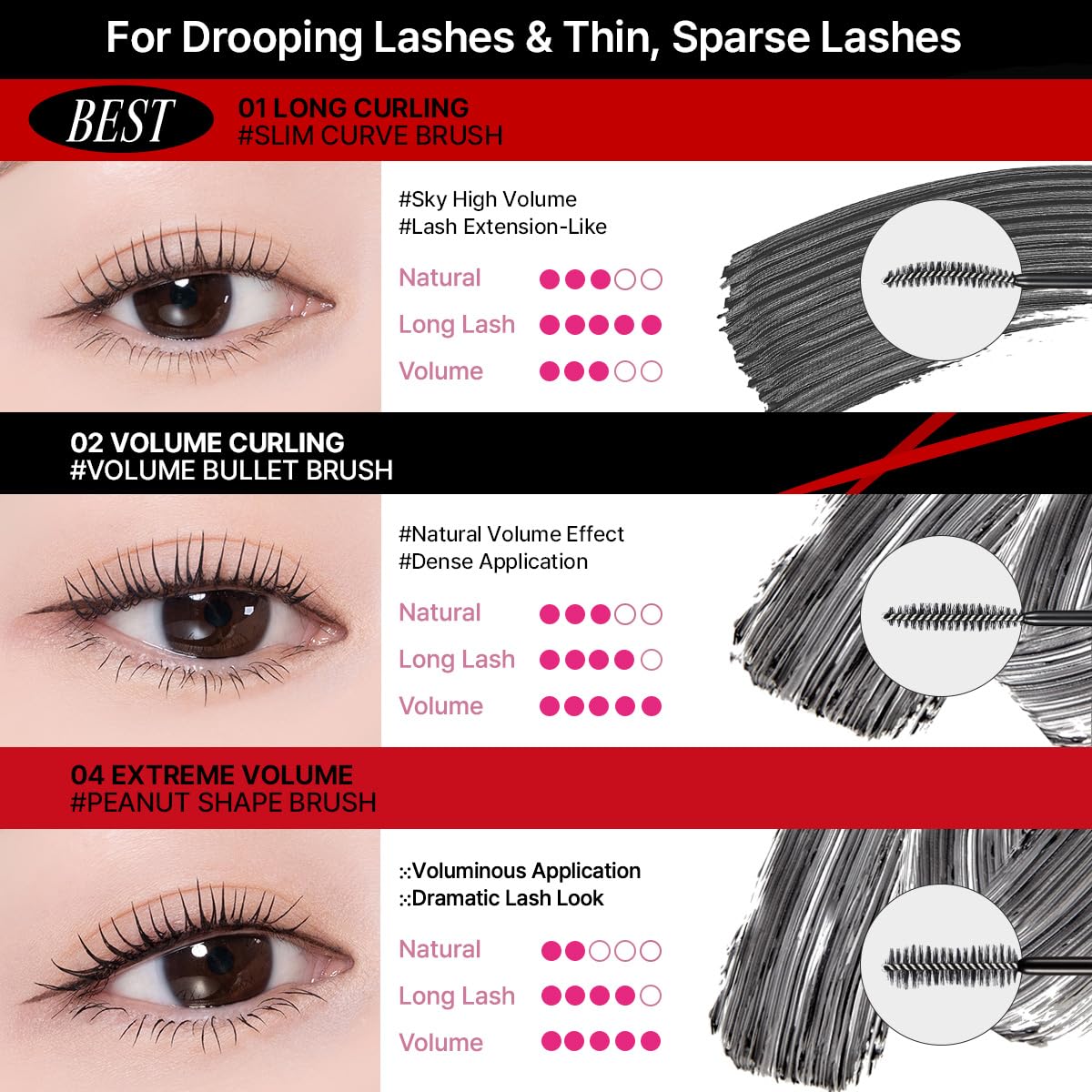Definición y curvado duradero con Kill Lash Superproof durante todo el día.