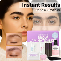 Aplicación suave con CLIONE PRIME para cejas en casa, aspecto natural