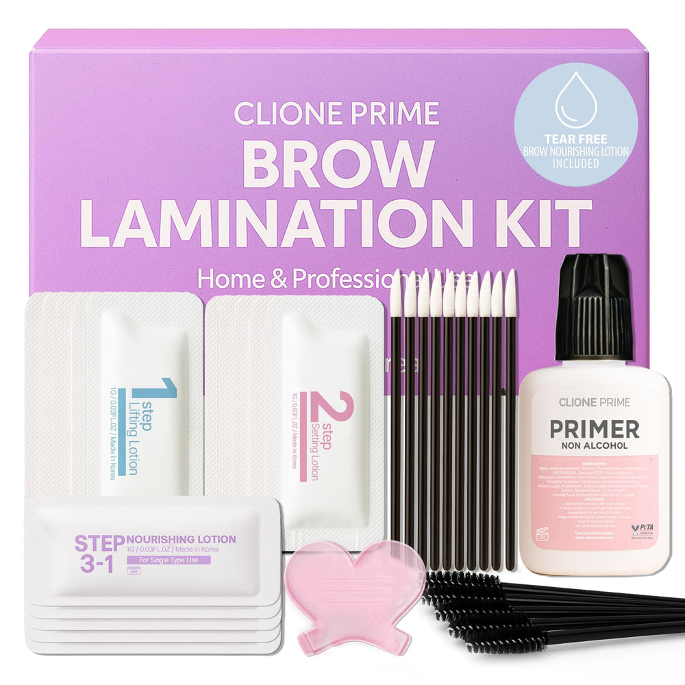 CLIONE PRIME kit laminación de cejas en casa, resultado definido y duradero