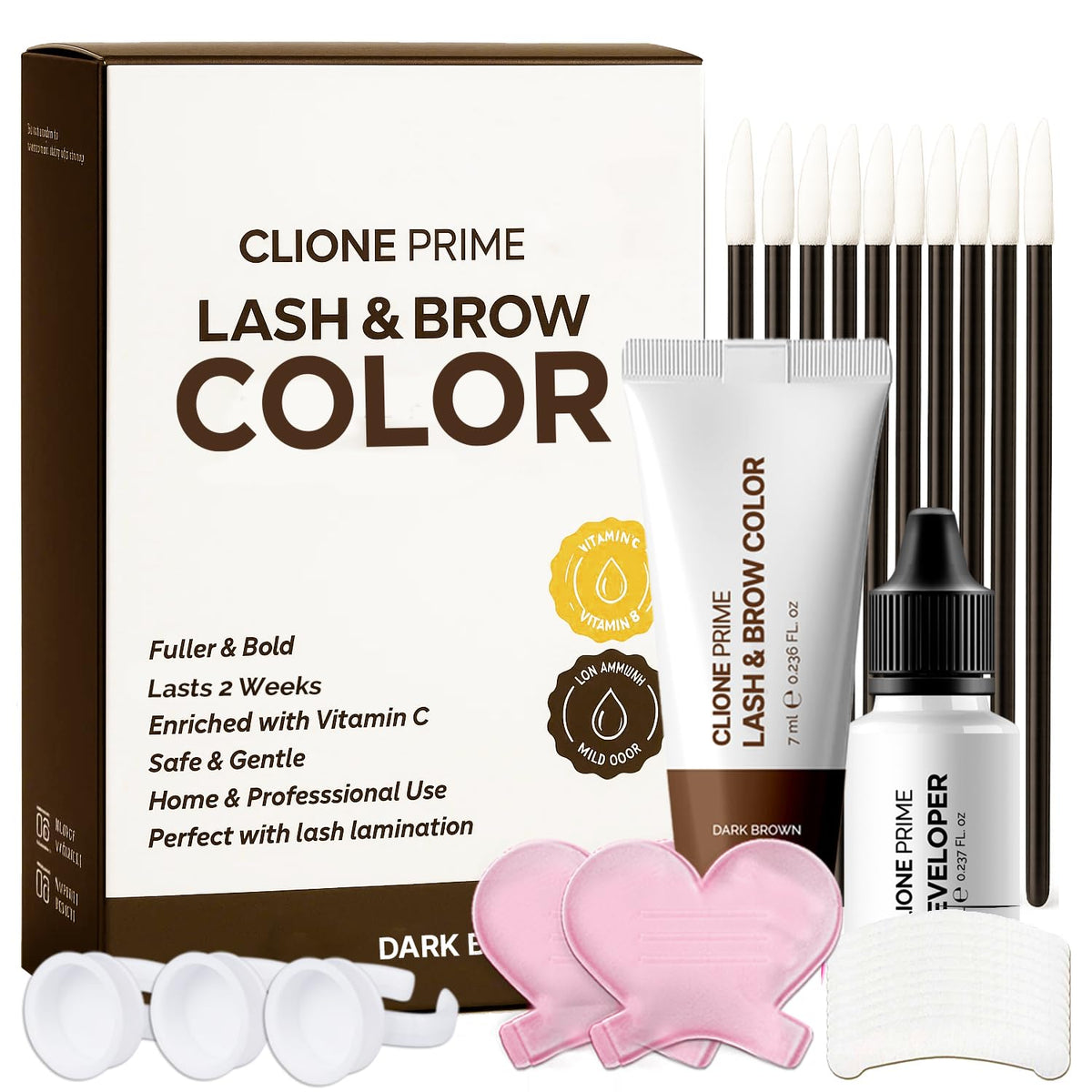 CLIONE PRIME color kit: empaque frontal compacto para llevar con facilidad.