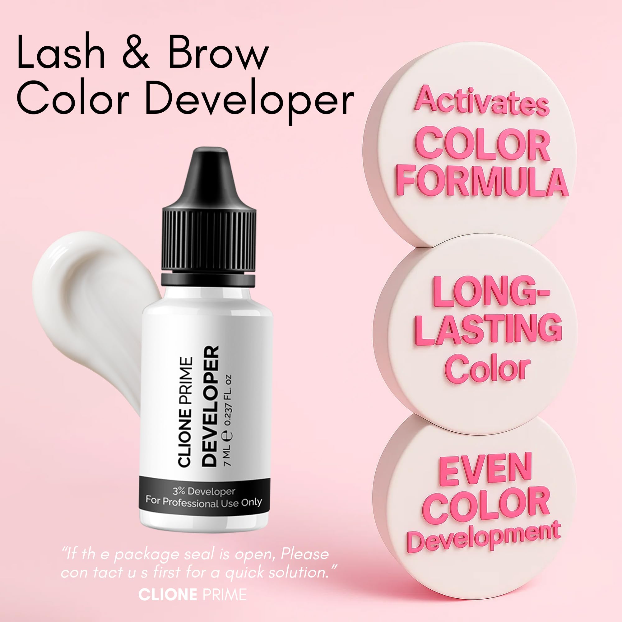 CLIONE PRIME vitamin C enriched formula nourishes lashes and brows.
