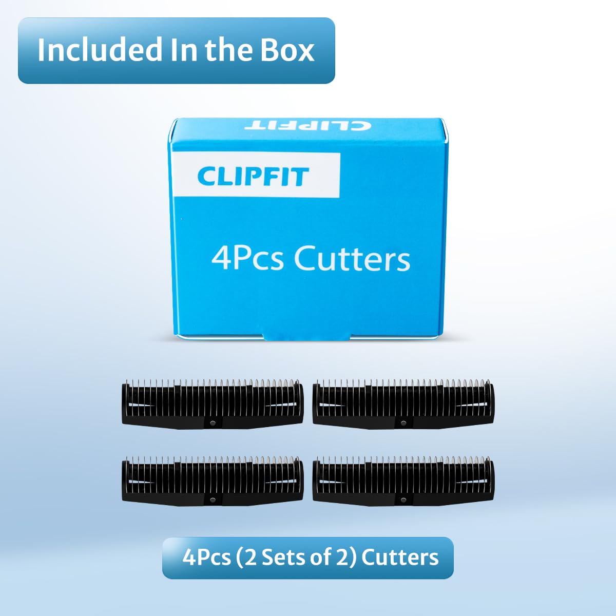 CLIPFIT 4pc foil blades set for versatile replacement