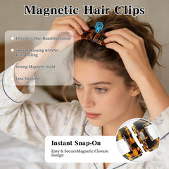 Clips magnéticos para cabello para estilos diarios fáciles, recogido medio