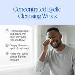 Close-up of Cliradex Towelettes with tea tree oil emphasizes pure cleansing.
