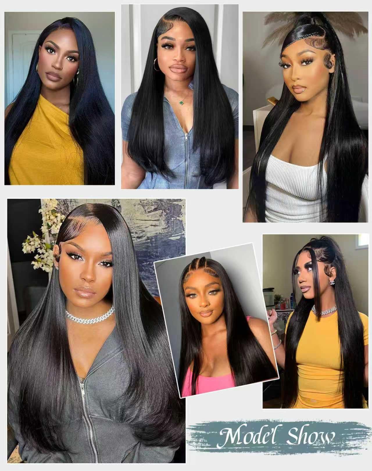 Cllok 13x6 lace-front wig side-part for flexible parting options.