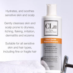 CLn 2-in-1 Gentle Wash close-up of moisturizing glycerin for hydration