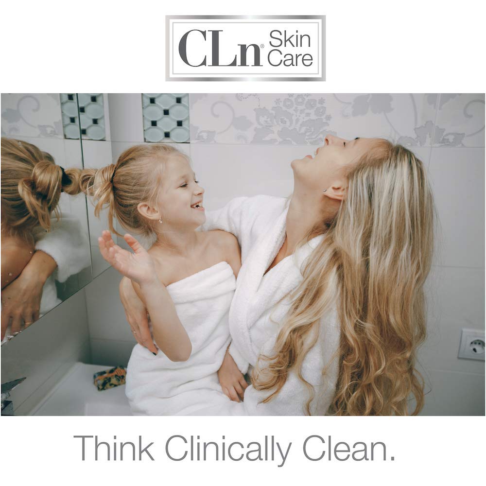 CLn 2-in-1 Gentle Wash head-to-toe use demonstrates versatile daily cleansing