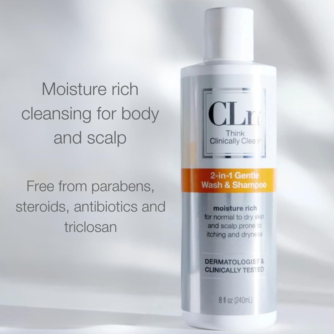 CLn 2-in-1 Gentle Wash ingredients panel notes no SLS or fragrances