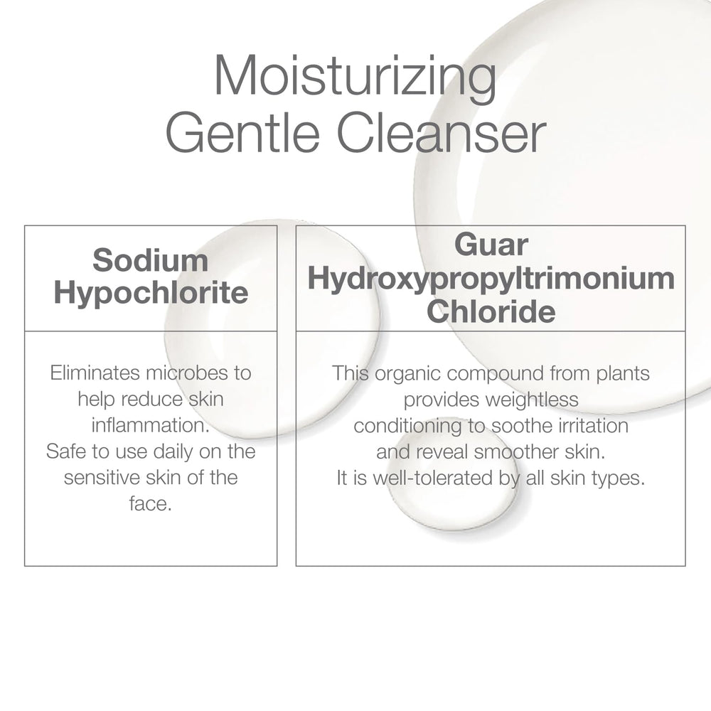 CLn facial cleanser packaging box highlighting fragrance-free and hypoallergenic features.