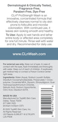 CLn ProStrength Wash foam demonstrates cleansing and gentle exfoliation for oily skin.