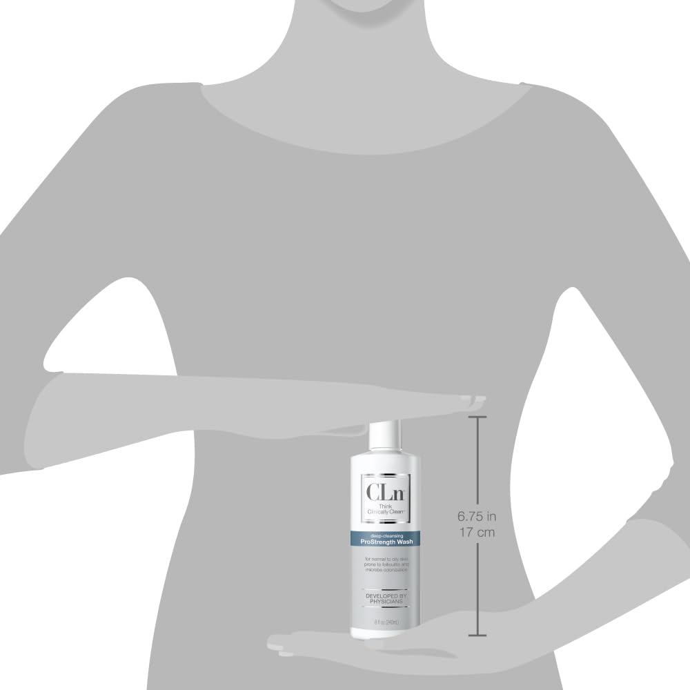 Skin after use shows refreshed, clean feel with CLn ProStrength Wash.