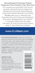 CLn SportWash bottle-pour showing concentrated formula for efficient cleansing after workouts.
