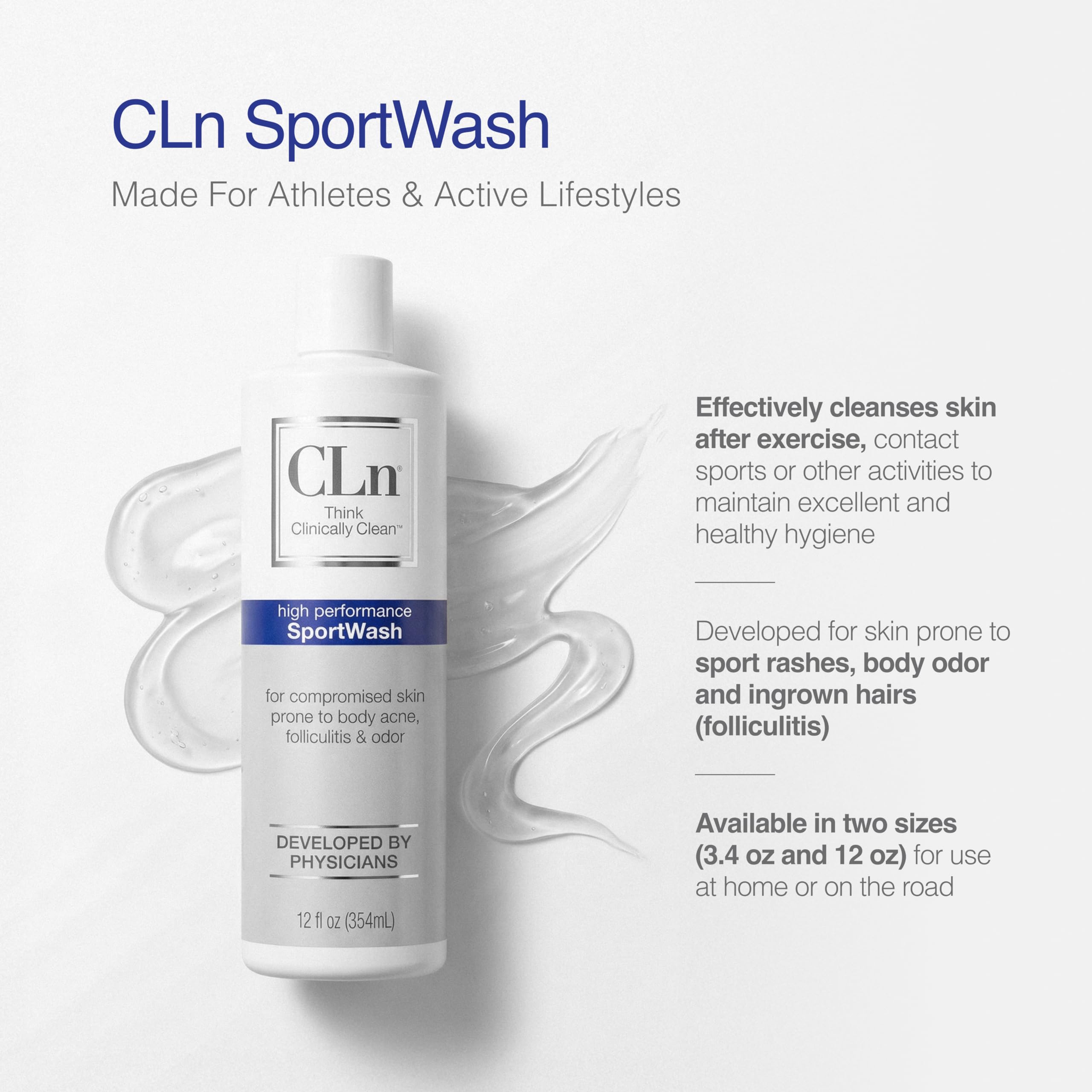 CLn SportWash foot odor scene illustrates targeted care for sweaty feet.