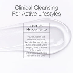 CLn SportWash hands-lather demonstrates quick, thorough cleansing post-training.
