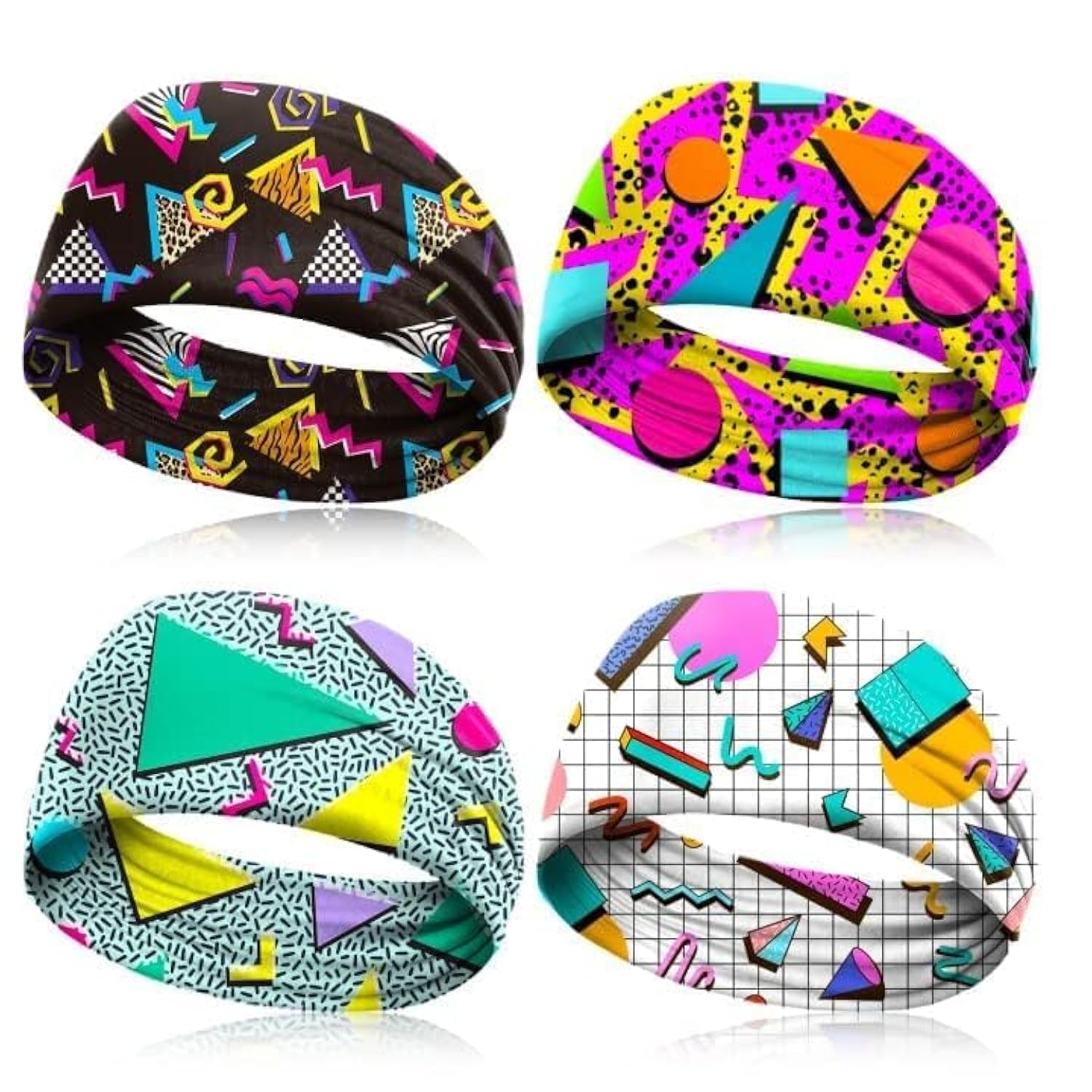 Bandanas neon 80s-90s de Clothmile para mujeres y hombres, estilo retro en entrenamientos.