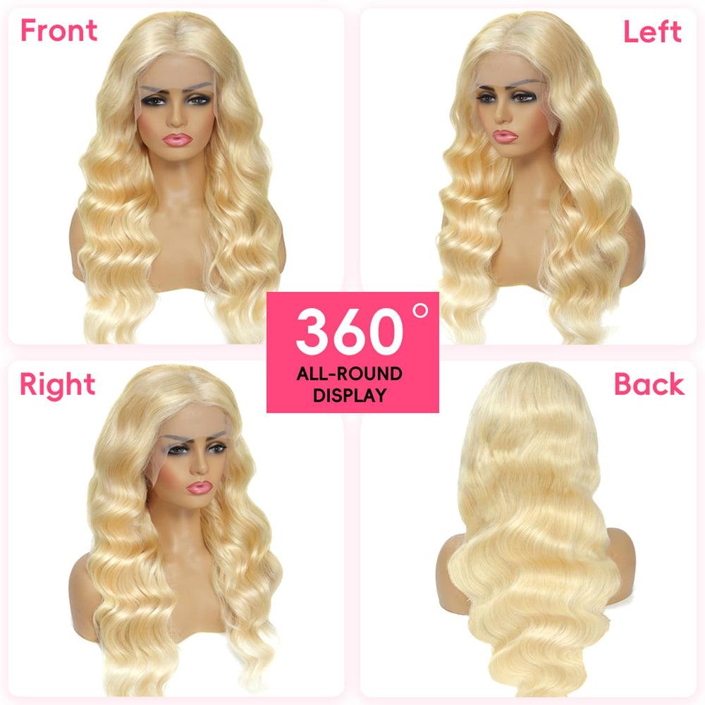 Cloudeer 613 lace front wig body wave texture and length 28 inches