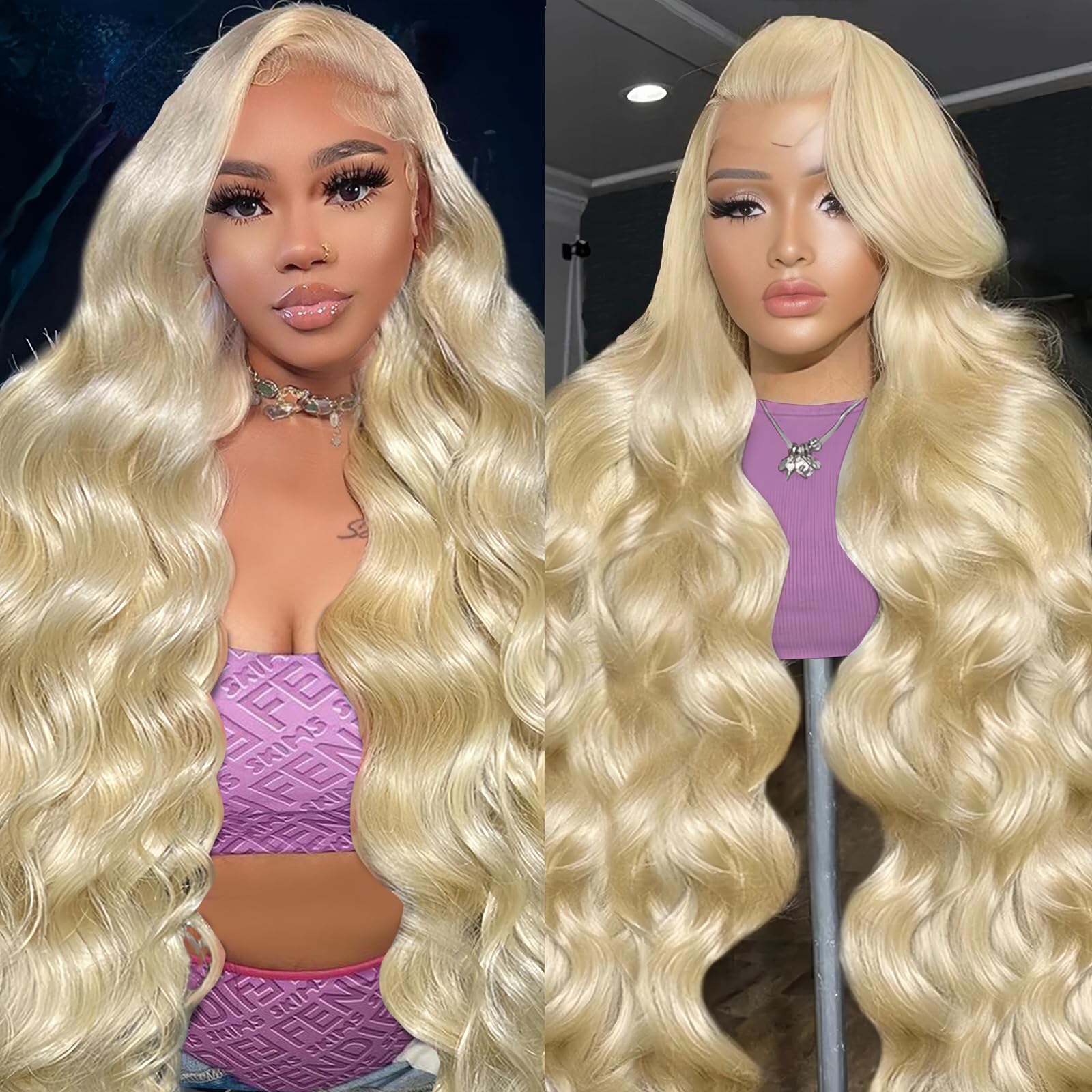 Cloudeer 613 lace front wig front view with 28 inch body wave for versatile styling
