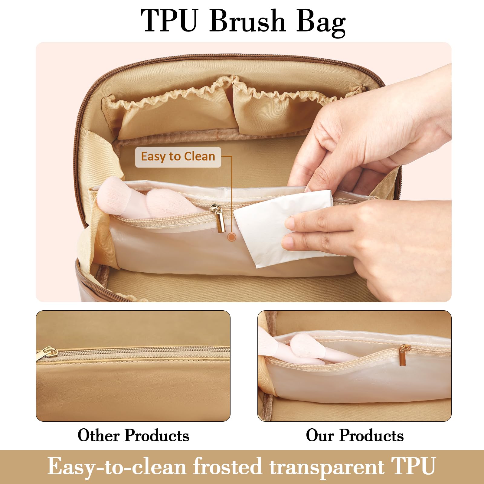 CloudWINGS included small toiletry bag with mesh pockets keeps smaller items organized.