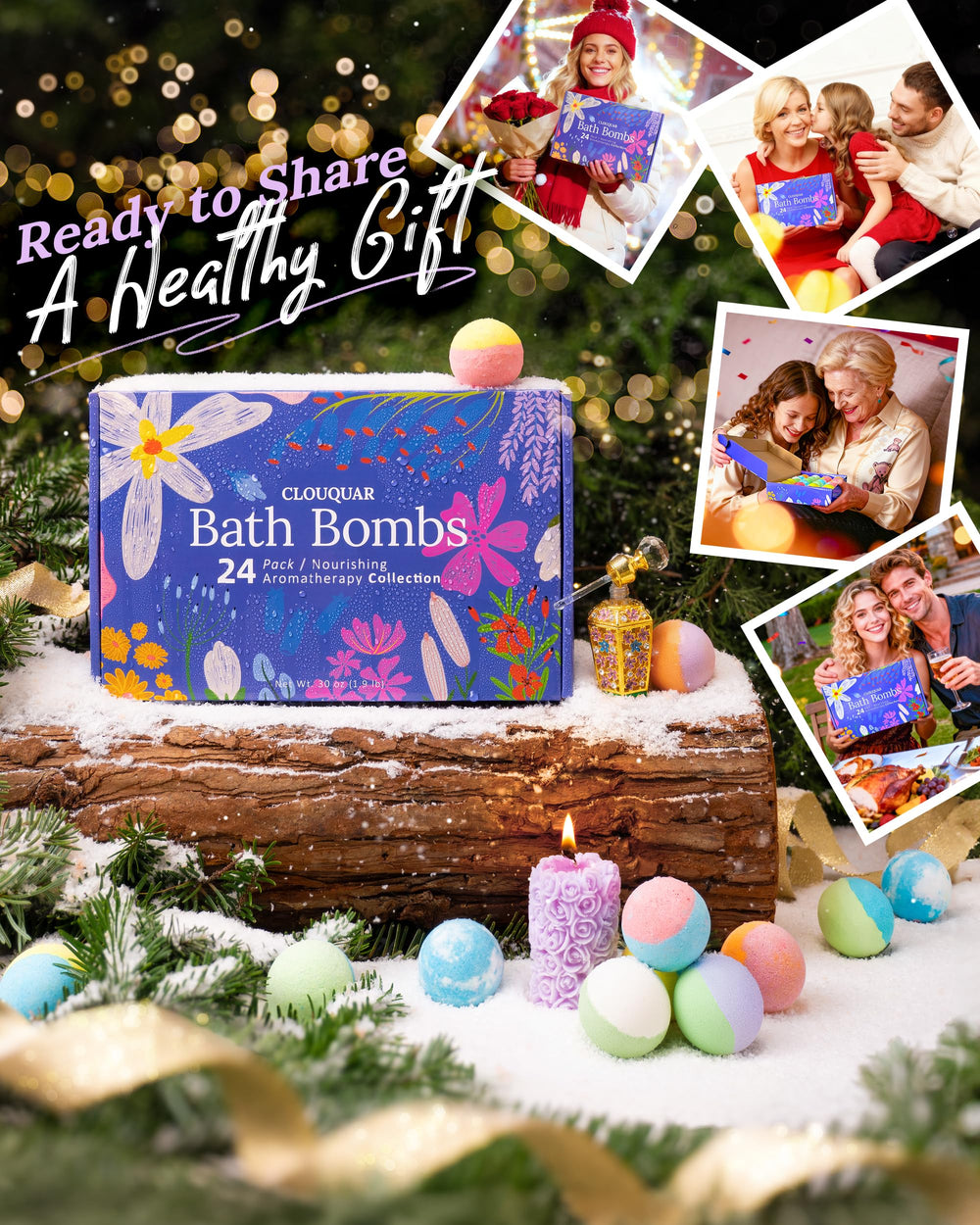 CLOUQUAR bomba de baño aroma lavanda: ritual relajante para mente y cuerpo