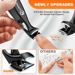 CLPPNA toenail clippers with catcher keeps nails contained during trimming