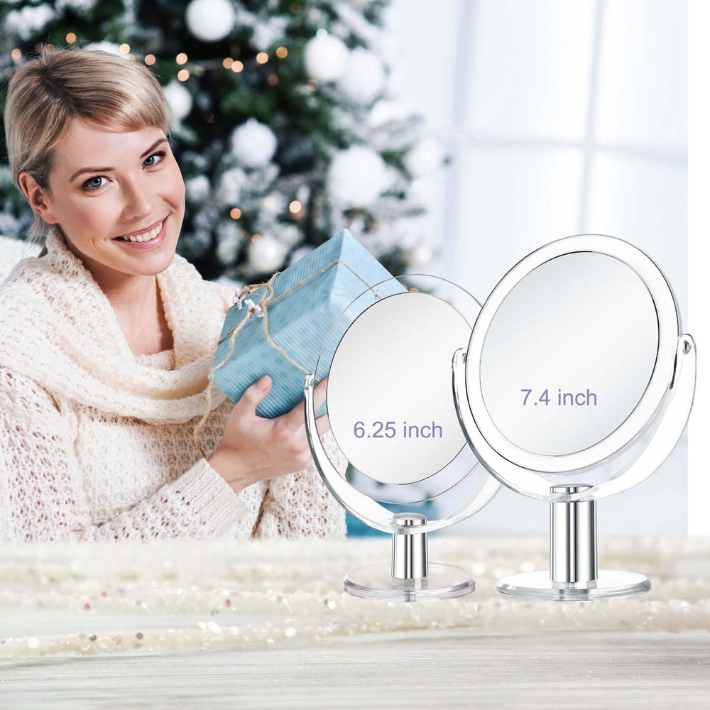 CLSEVXY unlit double-sided mirror offers clear, distraction-free viewing.