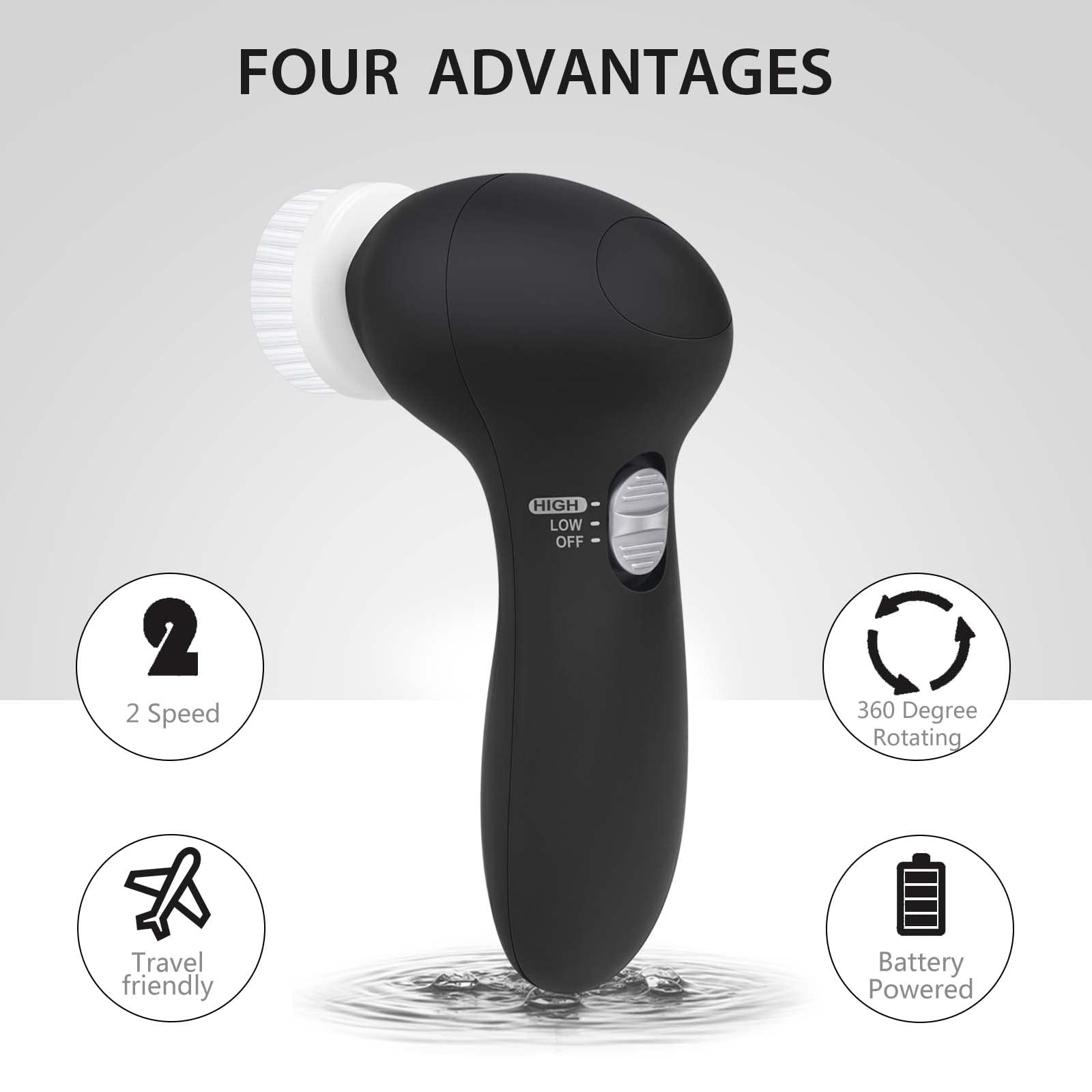 CLSEVXY face brush dual speeds for gentle to deep cleansing
