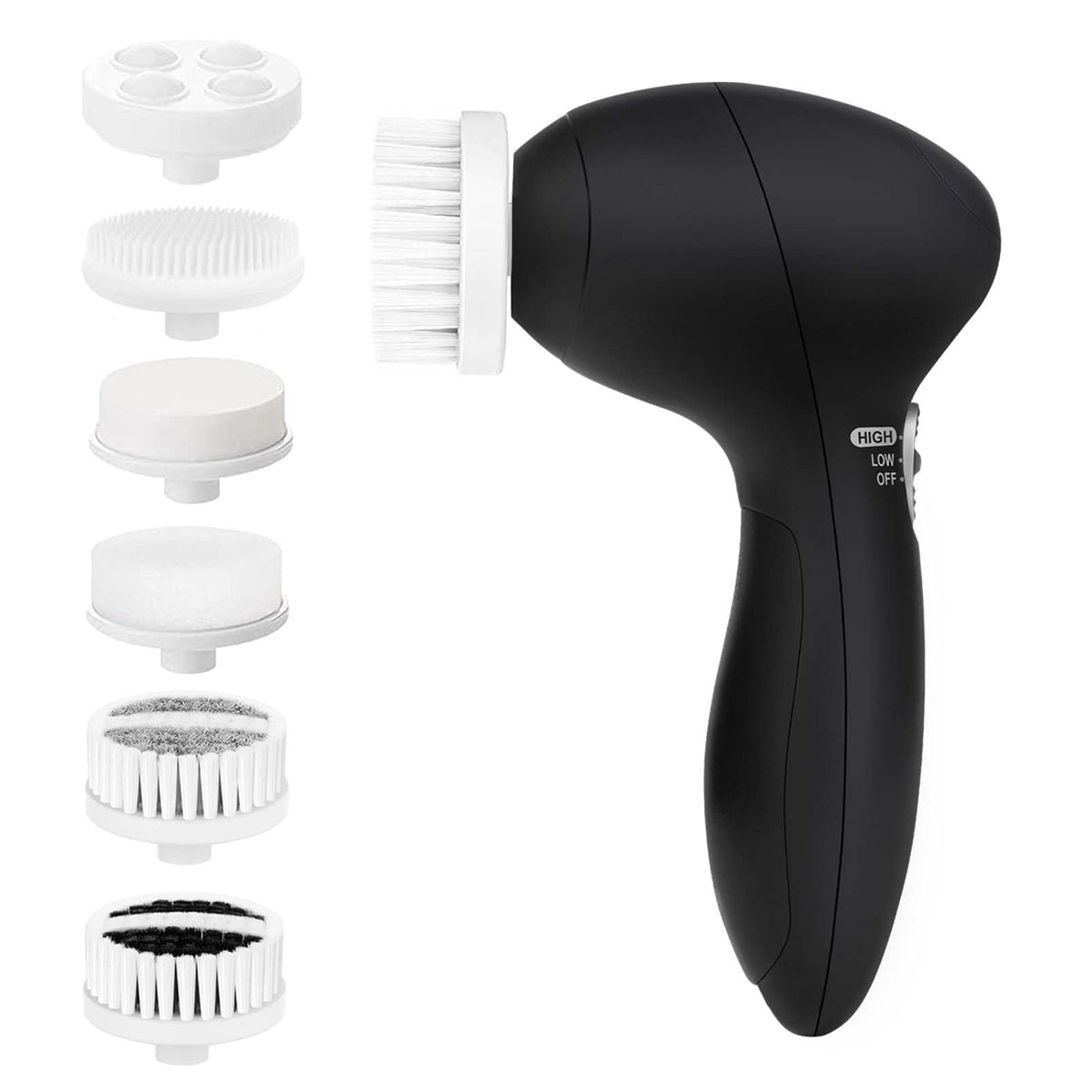 CLSEVXY facial cleansing brush with six heads for deep cleansing