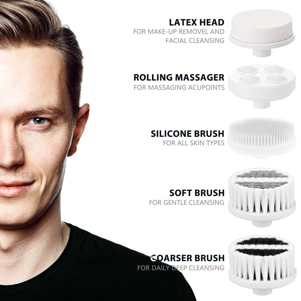 CLSEVXY five brush heads collection for versatile skincare routines.