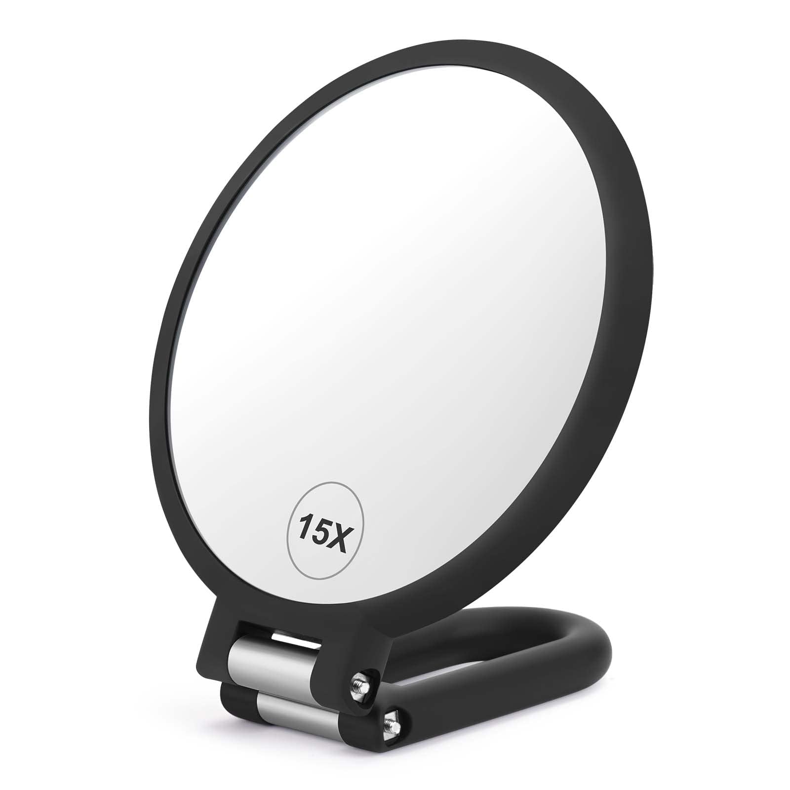 CLSEVXY dual-sided magnifying handheld mirror for precise grooming