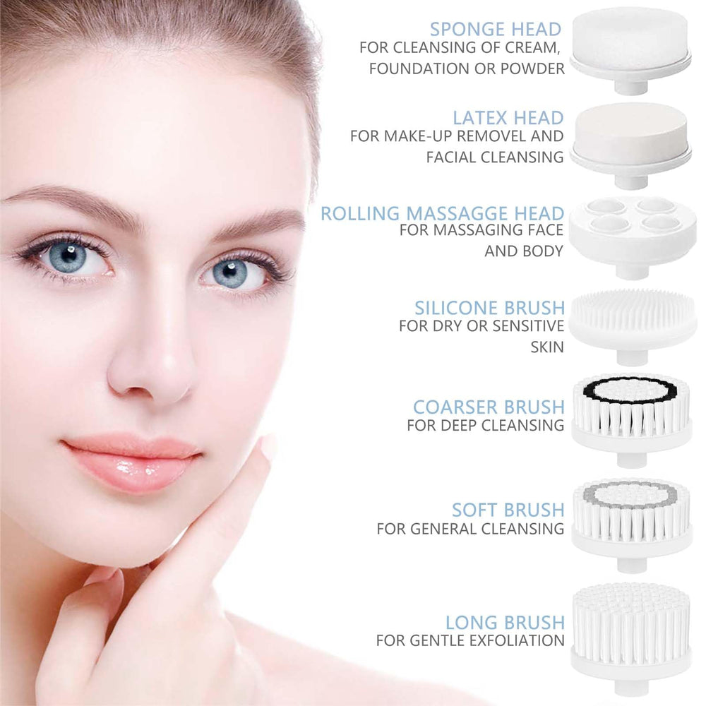 CLSEVXY seven-heads face cleansing set offers versatile options for skin