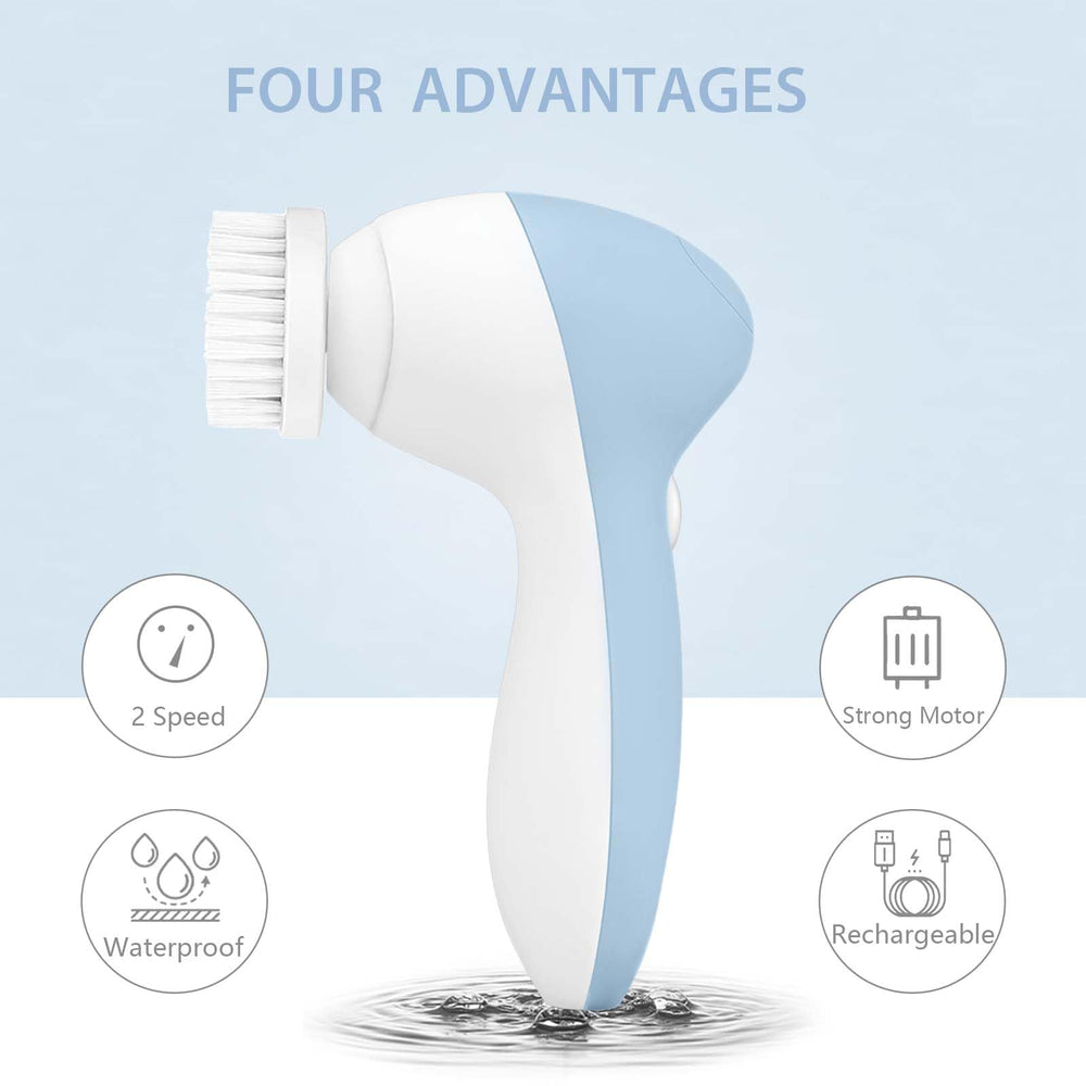 CLSEVXY two-speed rotation enables gentle or deep cleansing in one device