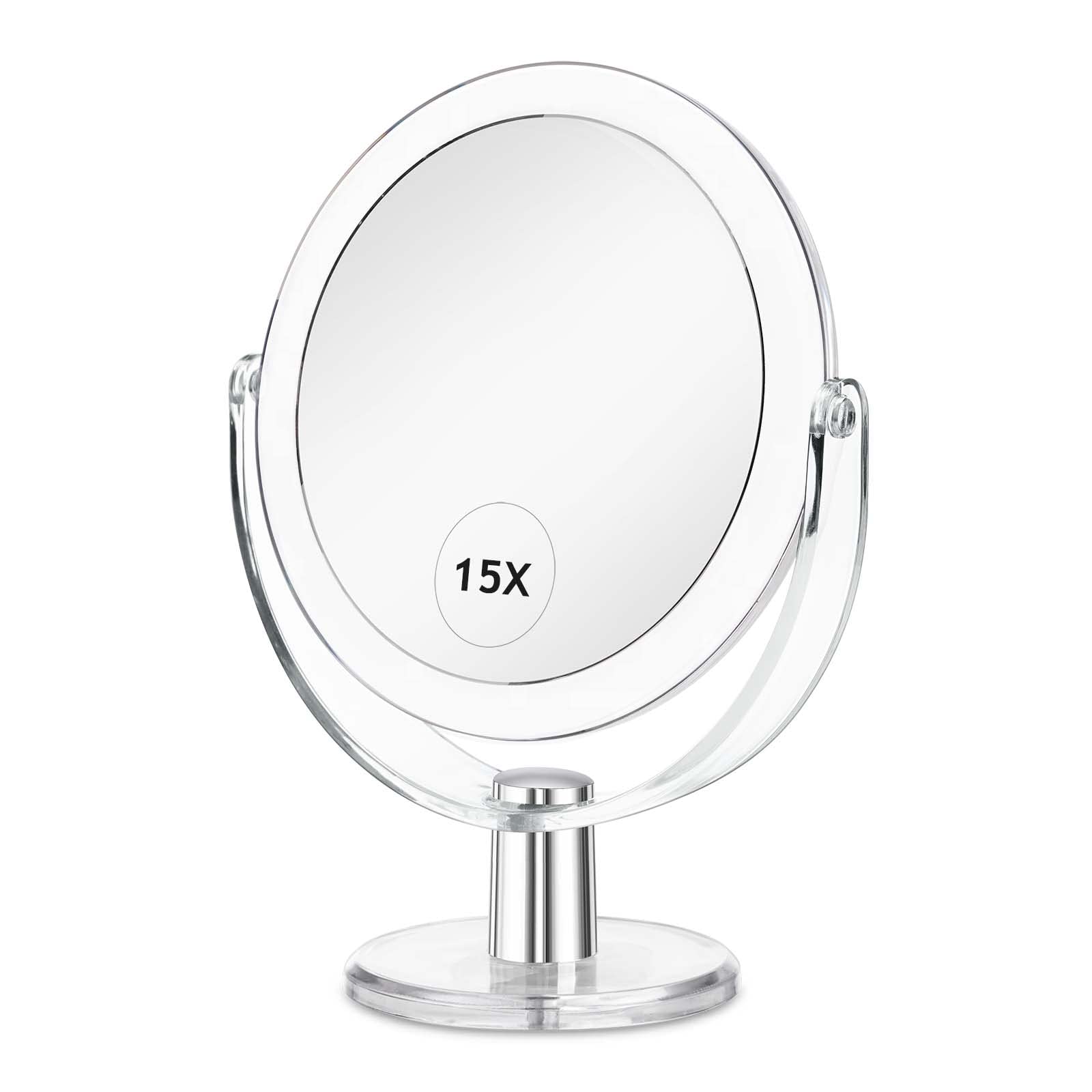 CLSEVXY vanity mirror on a stand for compact dorm room use