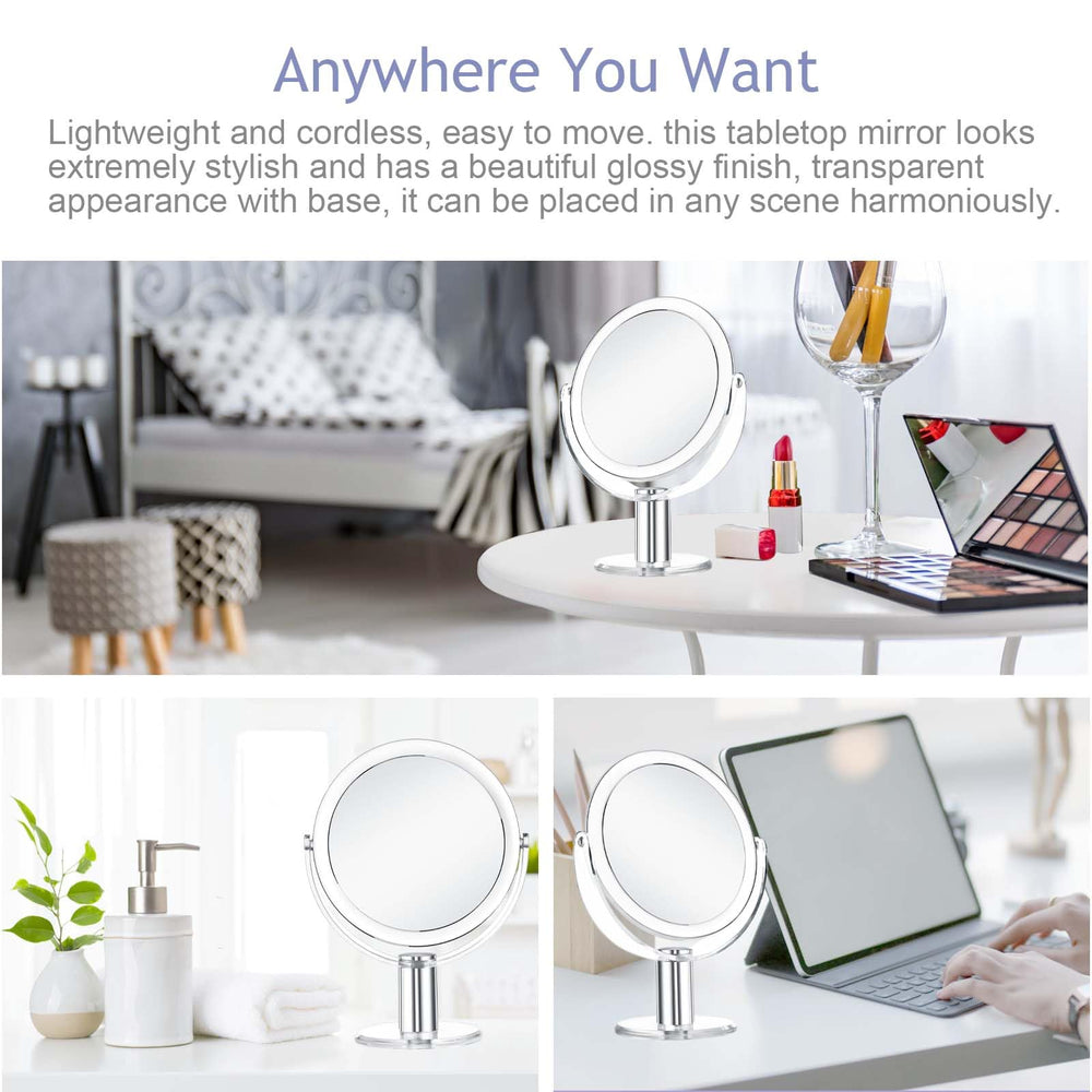 CLSEVXY transparent base keeps the mirror stable on any surface.