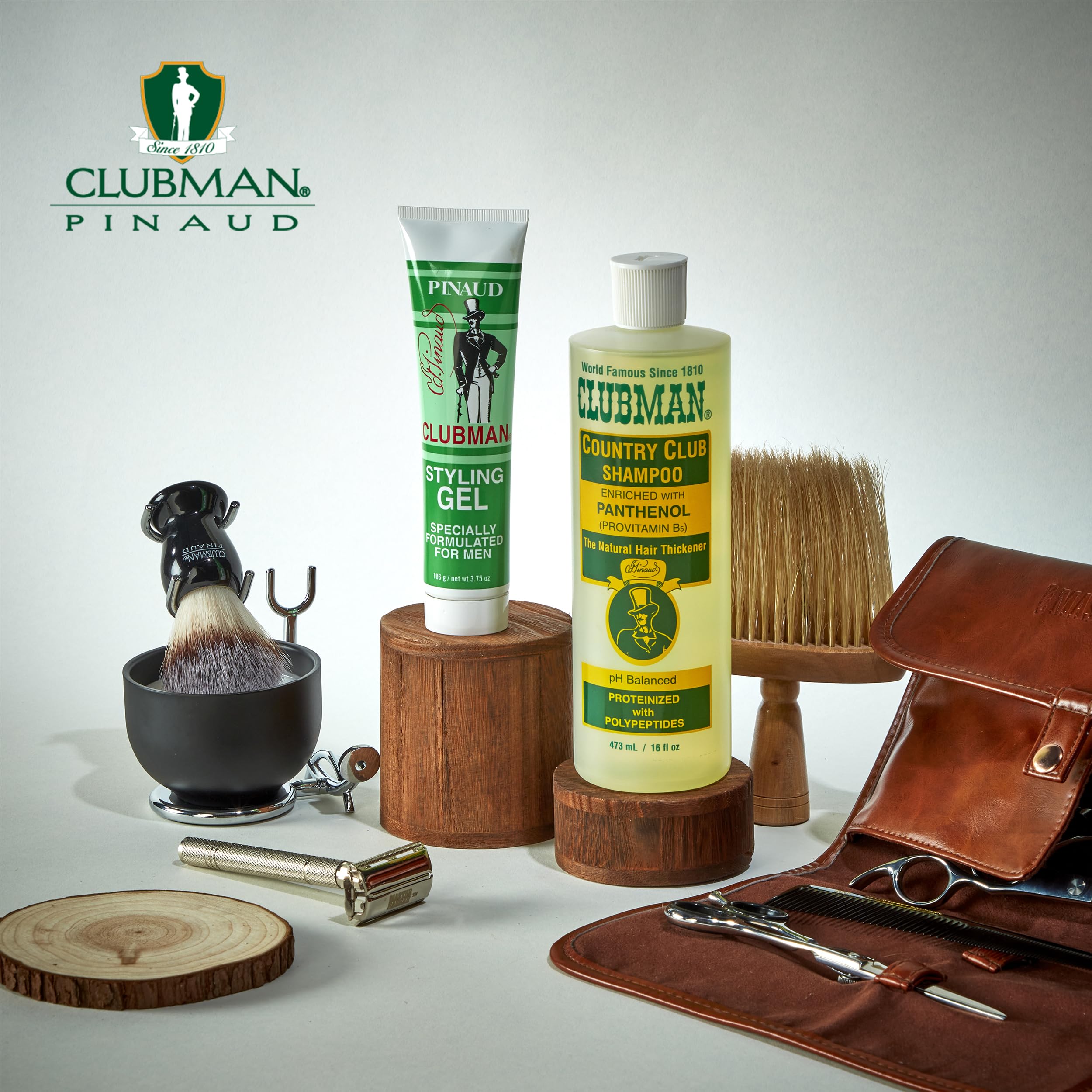 Clubman Country Club Shampoo, empaque de 2 unidades de 16 oz para conveniencia.
