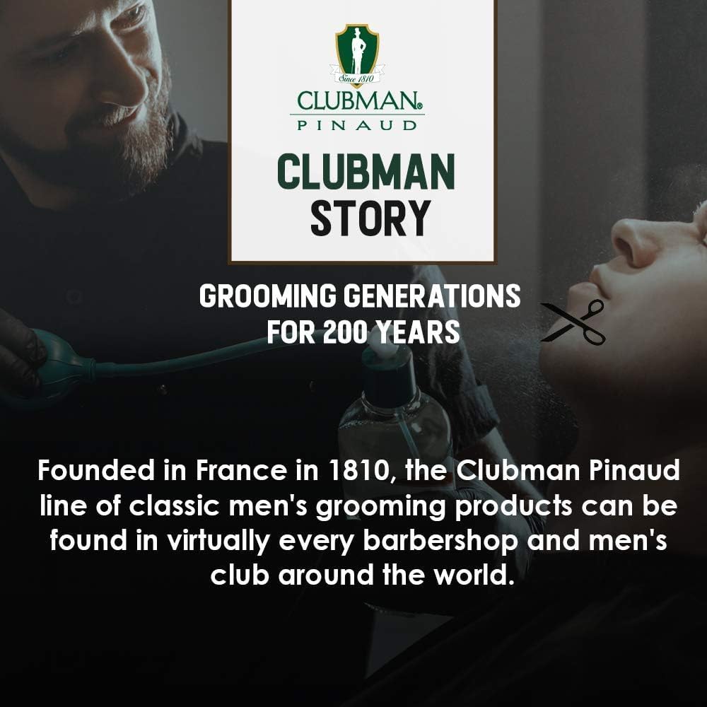 Label detail of Clubman Flesh PINAUD powder emphasizing flesh tone color.